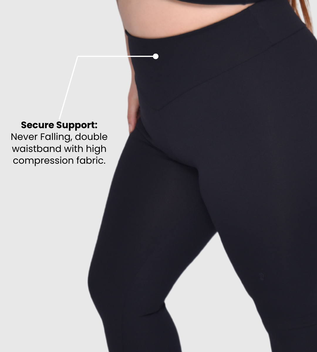 Comfortable High-Waist Plus Size Legging with Mesh