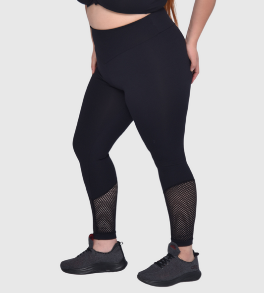 Comfortable High-Waist Plus Size Legging with Mesh
