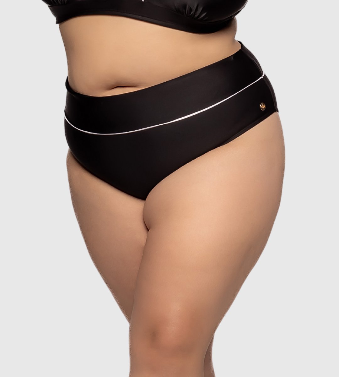 Halkei Plus Size Black & White Bikini