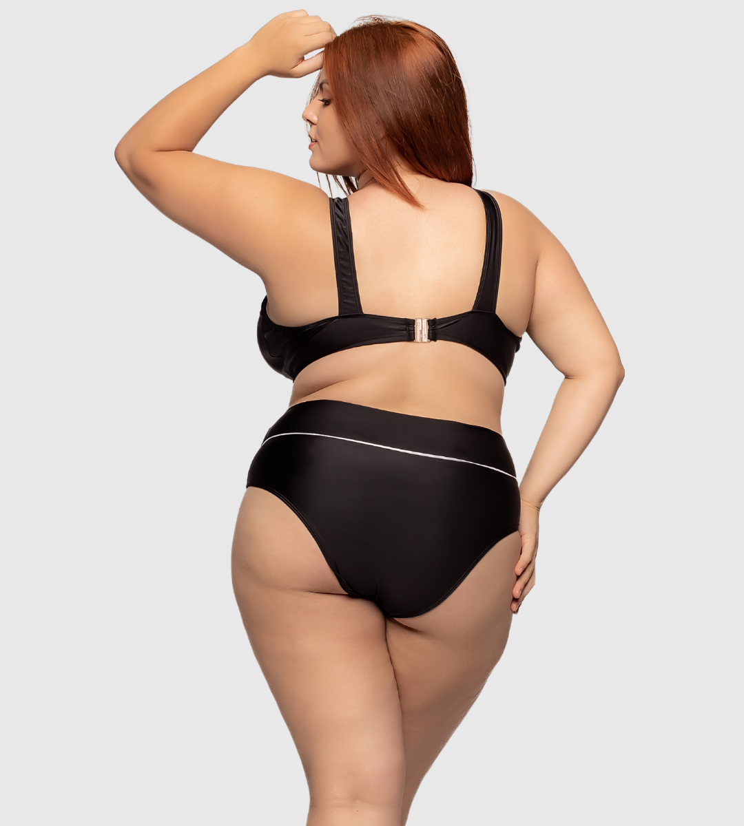 Halkei Plus Size Black & White Bikini