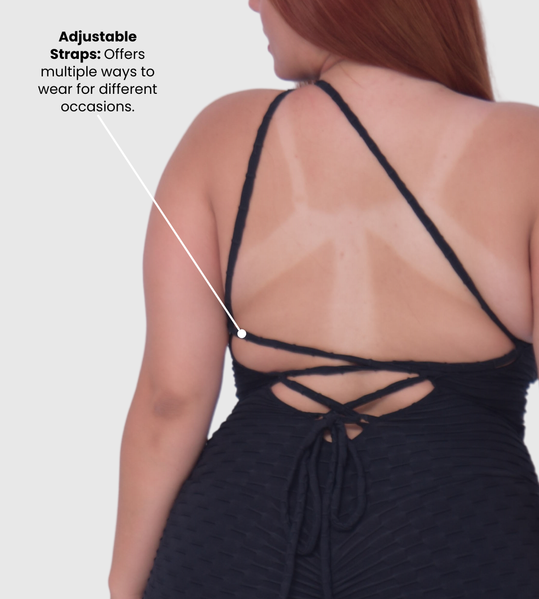 Plus Size Black Scrunch Butt Jumpsuit