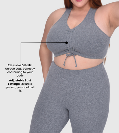 Supportive Racerback Plus Size Sports Bra with High-Impact Design