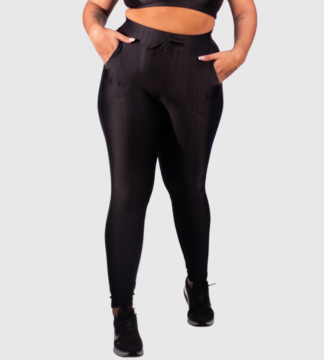 Plus Size High Waisted Leggings With Pockets