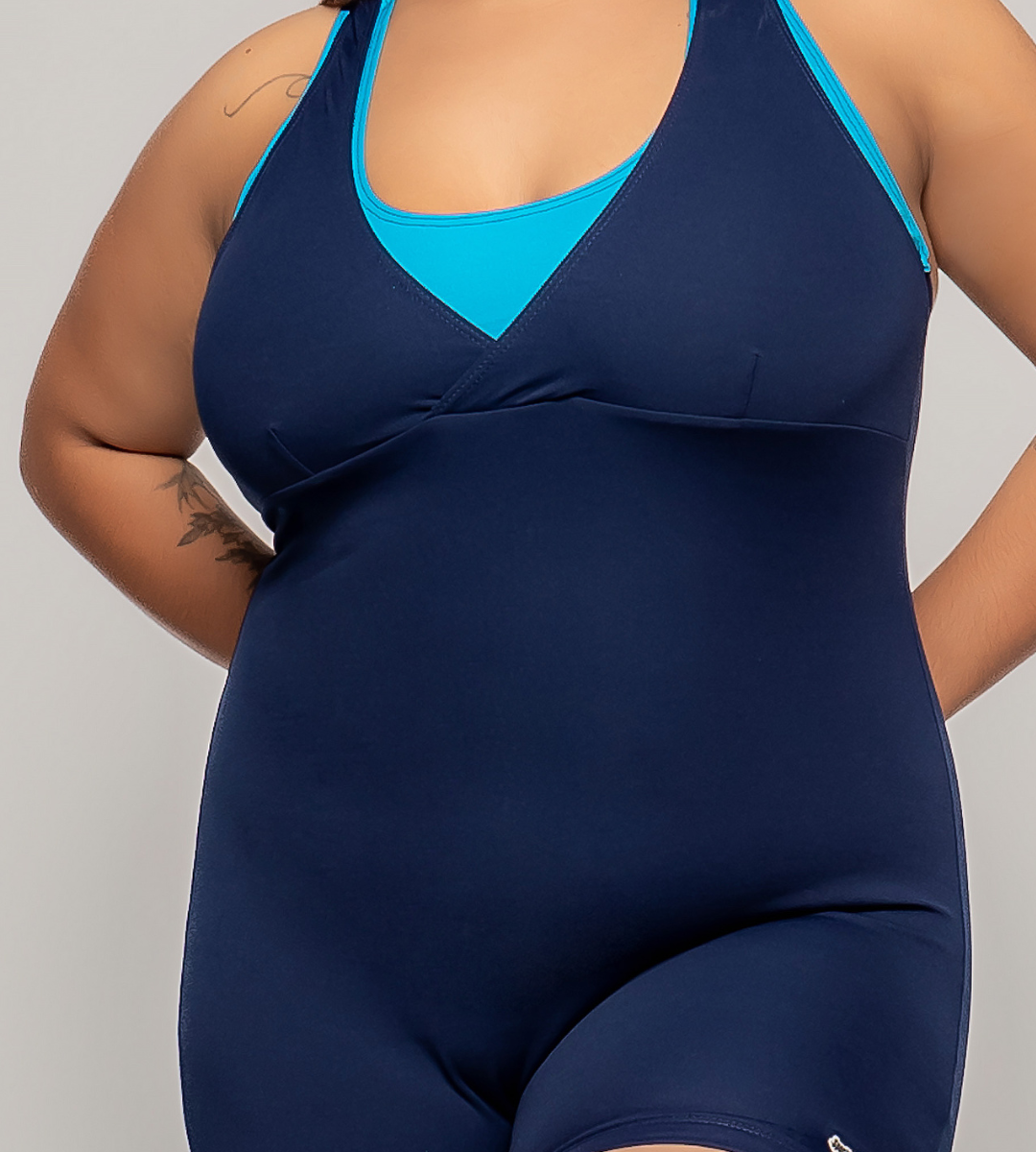 Plus Size Hydro-Fitness Swimwear with Shorts