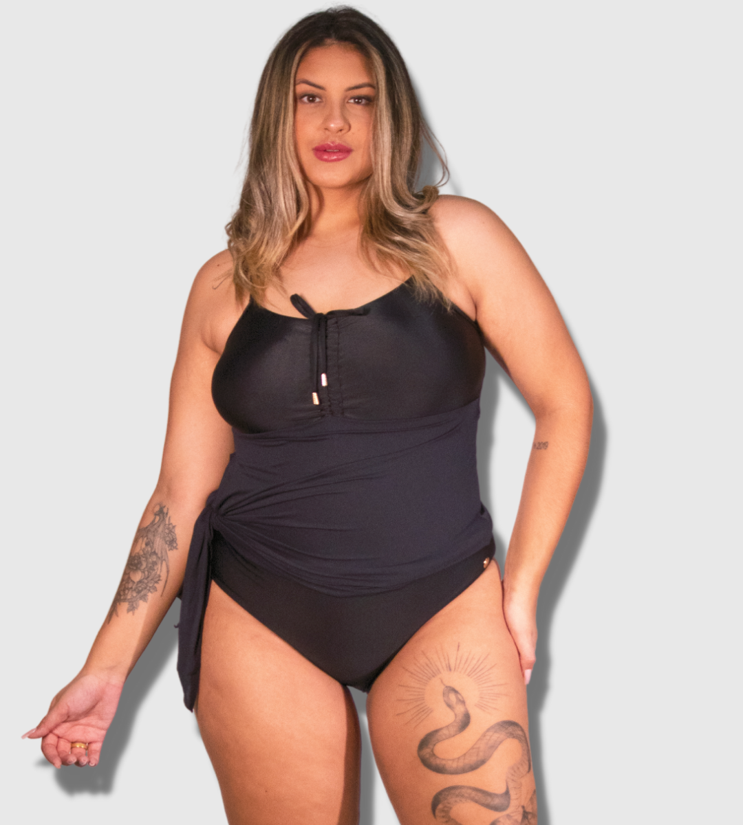 Milla Plus Size Swim-Dress with Cover-Up