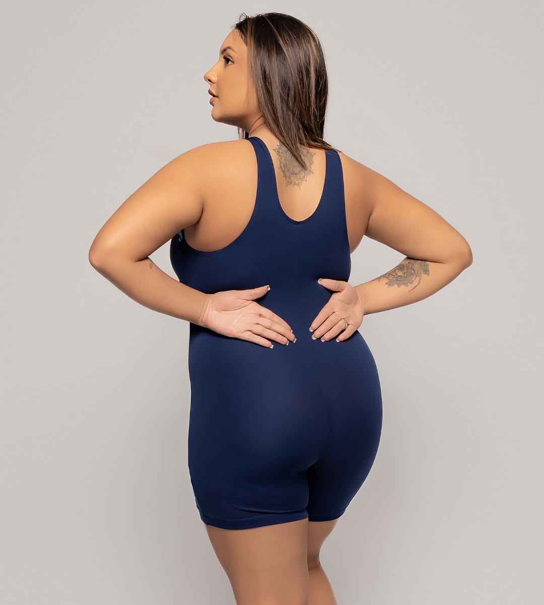 Plus Size Hydro-Fitness Swimwear with Shorts