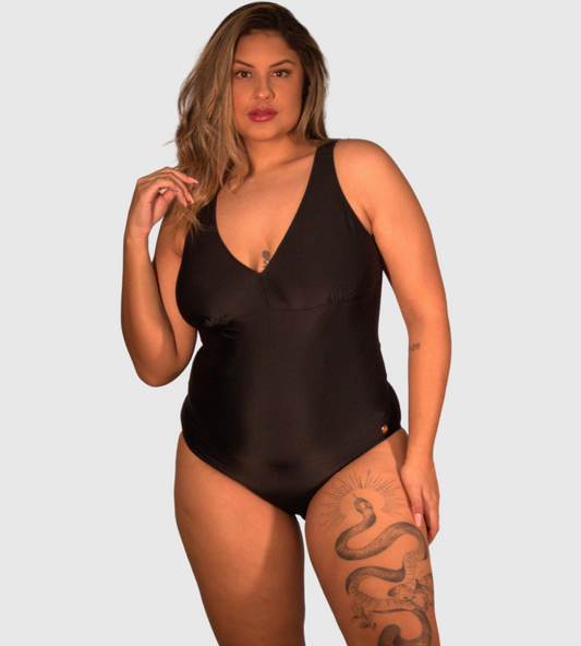 Martinica Plus Size Shine Black Swimsuit