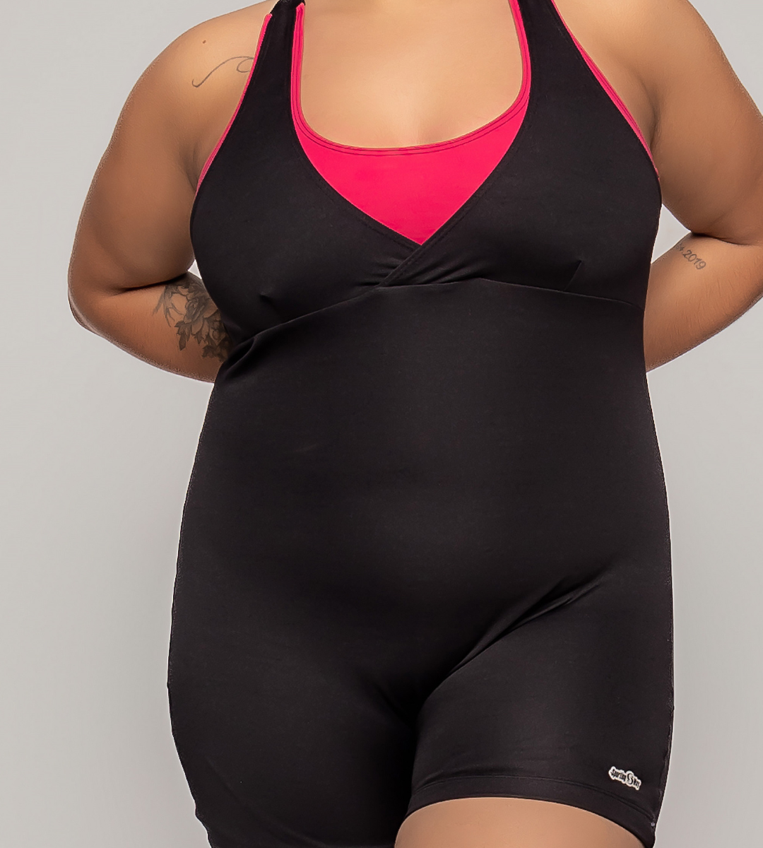 Plus Size Hydro-Fitness Swimwear with Shorts