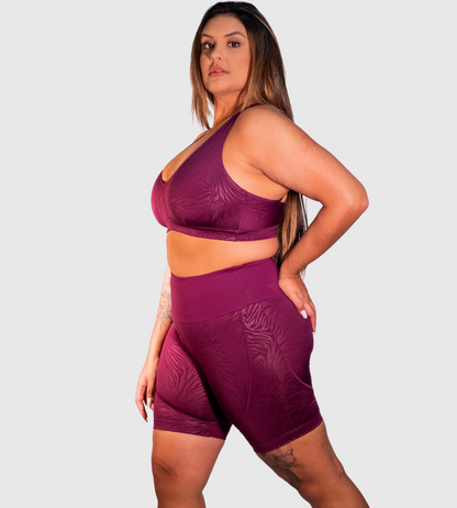 Plus Size High Waisted Compression Shorts with Cellulite-Masking Technology