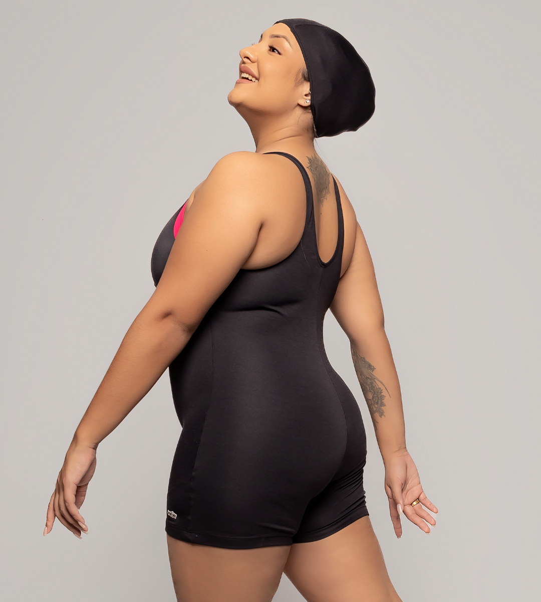 Plus Size Hydro-Fitness Swimwear with Shorts