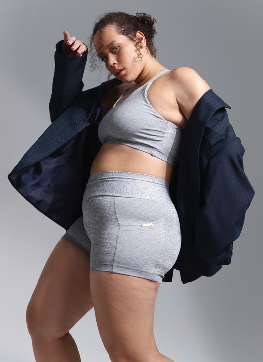 Plus Size Athletic Shorts with Side Pockets