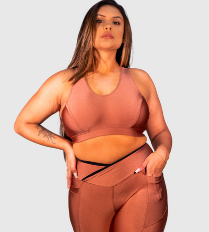 Supportive Plus Size Sports Bra with Thick Straps